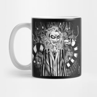 the beetlejuice in comic hell art Mug